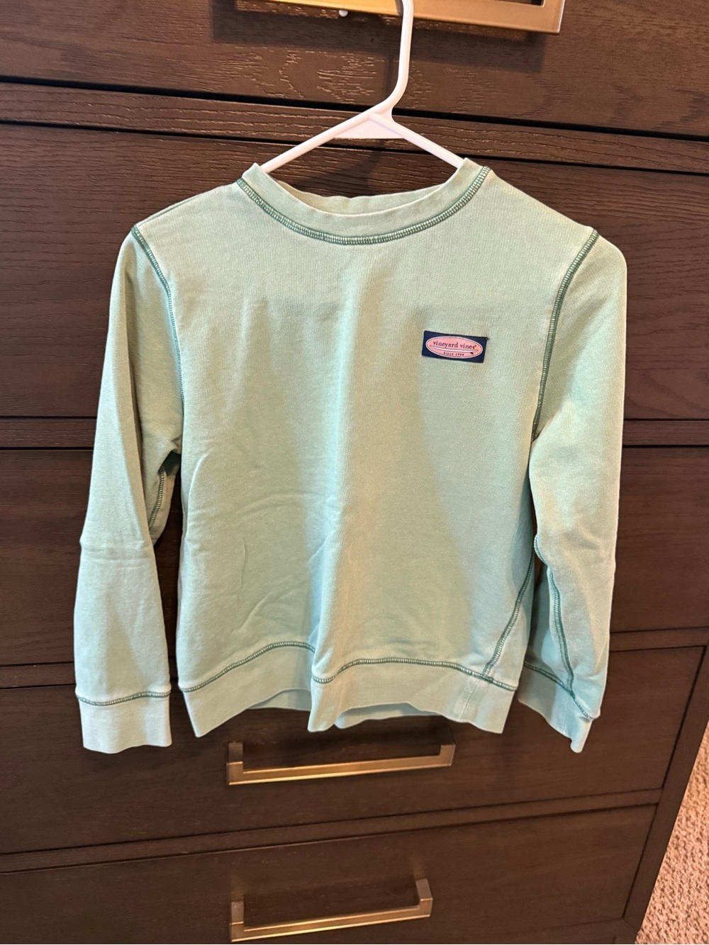 Kids Lightweight sage Green Long-Sleeve Top